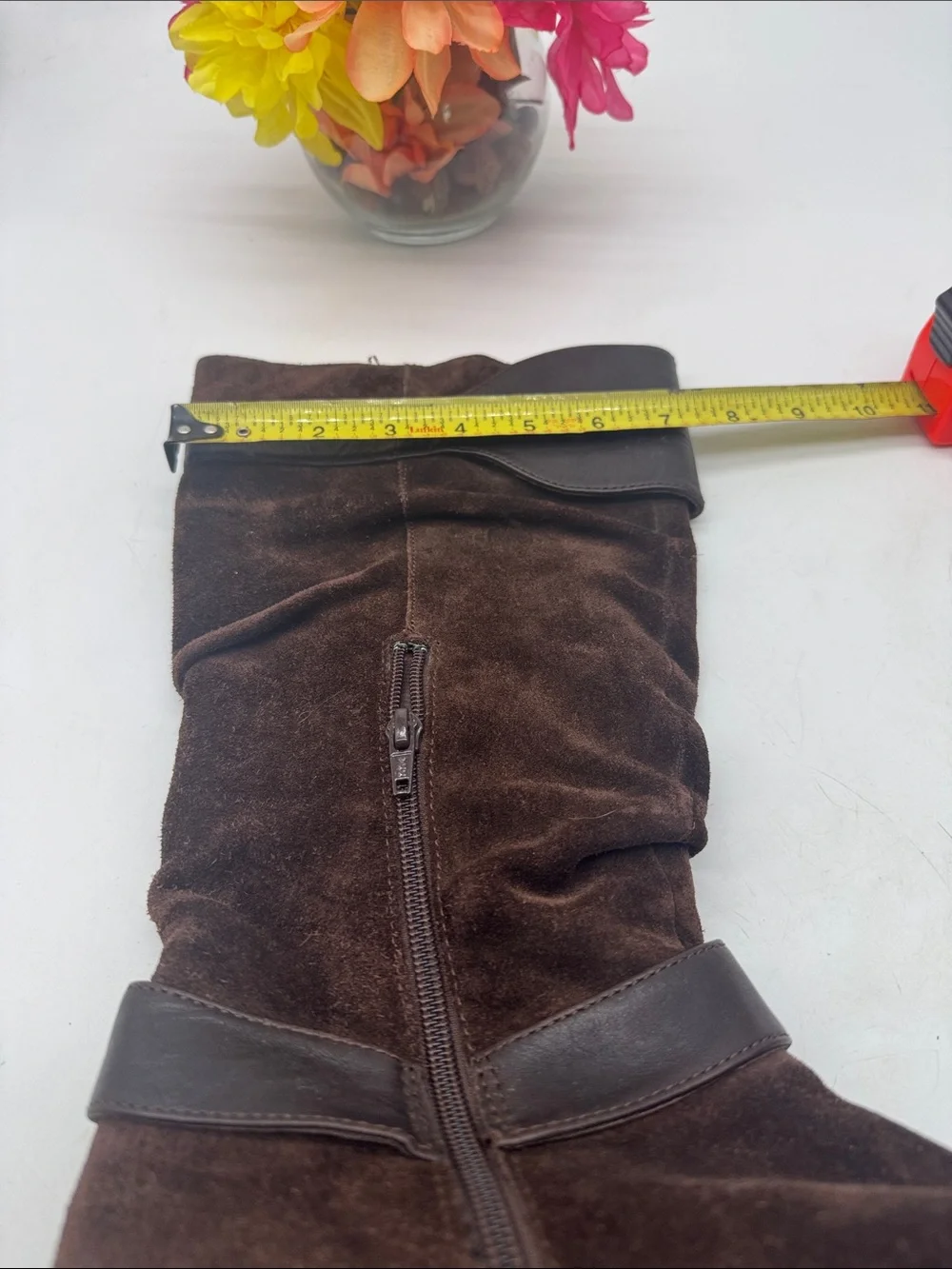 Born Women’s Brown Suede Mid-Calf Buckle Boots Size 8